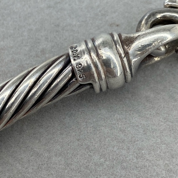 David Yurman Two tone Metro Collar Cable Necklace Sterling‎ Silver & gold - Picture 6 of 10